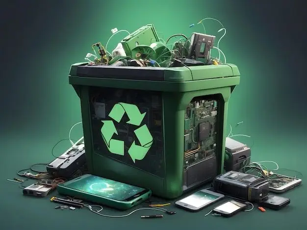 E waste management and recycling becomes a major concern | Premium AI-generated image